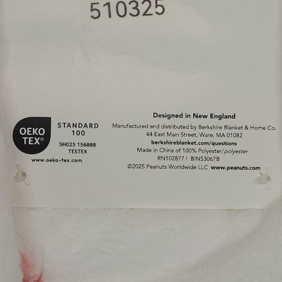 Peanuts Snoopy Woodstock Holiday Pet Throw Blanket Extra Long 60"x70" Berkshire - Picture 8 of 11